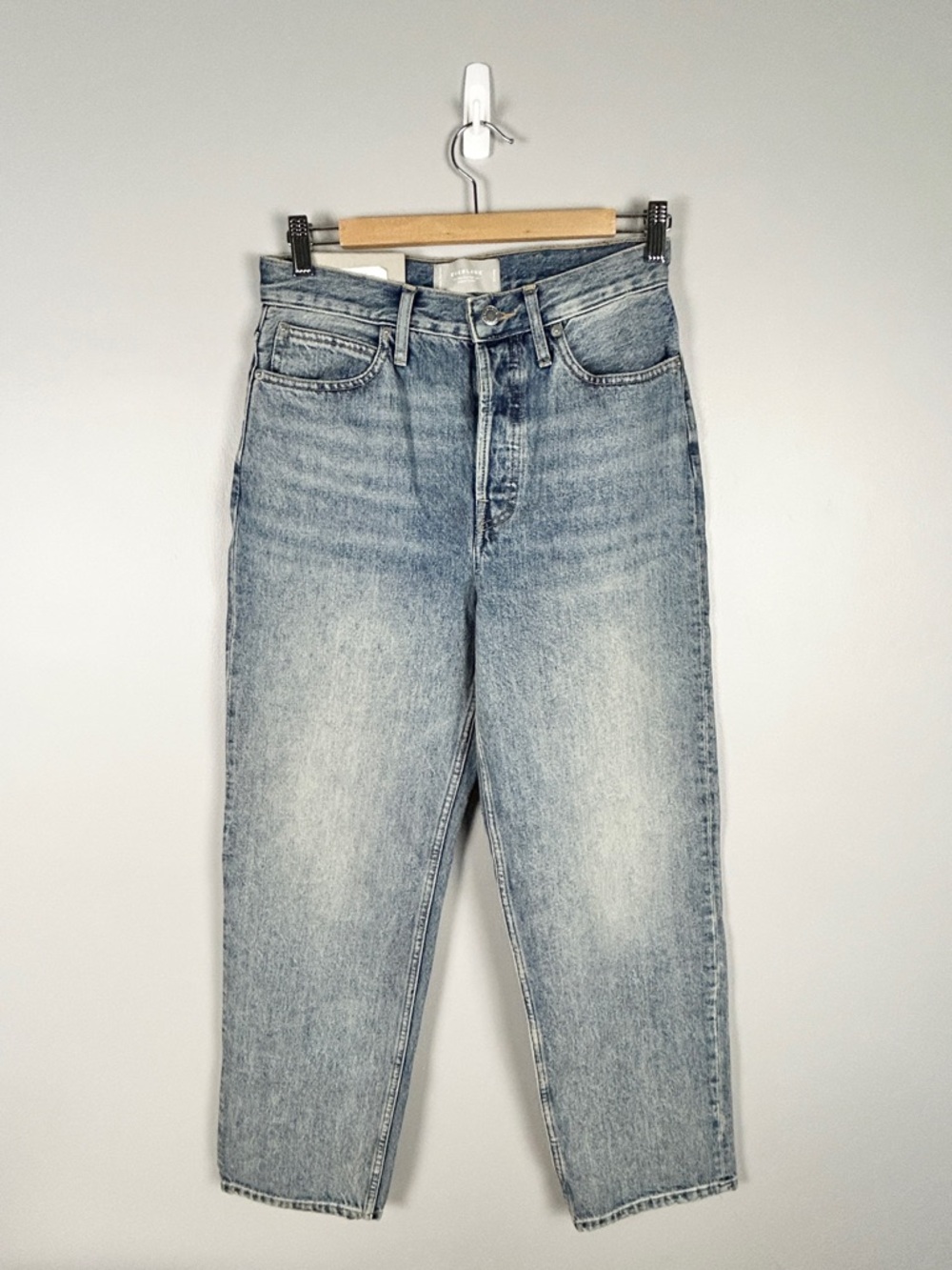EVERLANE NWT 90s Way High Jean 27‎ Long Light Wash Organic Cotton Straight Leg